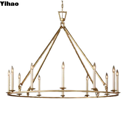 acheter 82-265 Volts Château de ferme Château de campagne Vintage Lampade suspendue ancienne Lumière pendentive en laiton 60 watts fabrication en ligne
