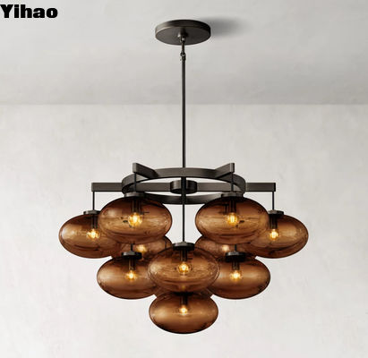 acheter 4W E12 ampoules LED goutte à goutte de lumière moderne lustre en verre plafond monté fabrication en ligne