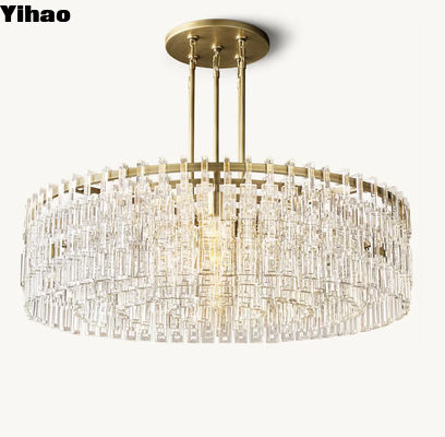 acheter Lumière de salon LED de style contemporain Lustreur K9 Cristal de verre Voltage de grande taille 85V-265V fabrication en ligne