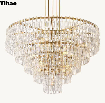 acheter Maison d'agriculture en laiton cristallin Grand foyer Pendentif Lumière Finition chrome fabrication en ligne