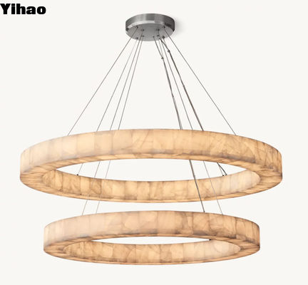 acheter 60 watts Lumière de porte-à-faux à LED Lustre en laiton Grand porte-à-faux en pierre fabrication en ligne