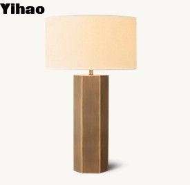 acheter Lampes de table LED à base de cuivre massif pour chambre à coucher fabrication en ligne