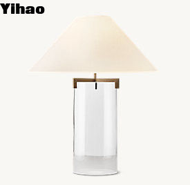 acheter Lampe de table à base cylindrique creuse minimaliste moderne 110V-120V fabrication en ligne