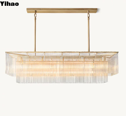 acheter Amadeo Lustre en verre moderne rectangulaire câblé 110-240V fabrication en ligne