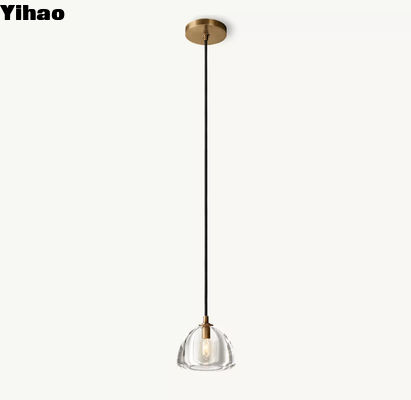 acheter Lumière suspendue à l'hémisphère en verre métallique 110-220 volts fabrication en ligne
