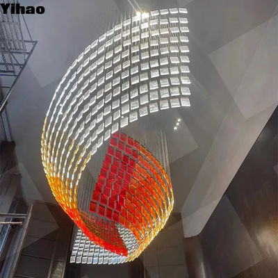 acheter 110-240V Lustre du hall de l'hôtel Lustre moderne en cristal fabrication en ligne