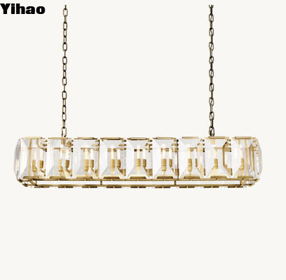 acheter Chandelier rectangulaire en cristal de Harlow 62' sur mesure fabrication en ligne