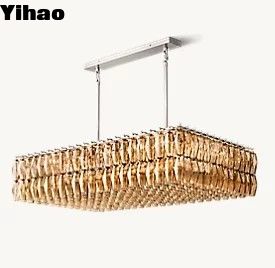 acheter Plafond monté en laiton LED Foyer Chandelier Foyer Lumières Finition chrome moderne fabrication en ligne