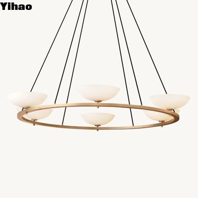 acheter Chandelier moderne de type ampoule à l'aide d'un châssis en nickel et d'une lampe en direction du bas fabrication en ligne