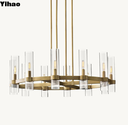 acheter Lustre en verre de luxe moderne Ravelle Lustre rond 36