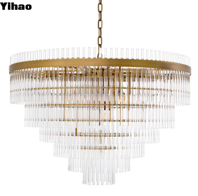 acheter Chandelier de cristal moderne de luxe Villa contemporaine de cristal décoratif Chandelier de lampe suspendue pour la salle à manger fabrication en ligne