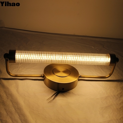 acheter Modern Brass LED Wall Lamp with Crystal Shade for Living Room fabrication en ligne