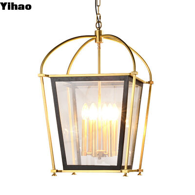 acheter Yihao Custom Simple Design Créatif Lumière de cage en laiton à LED suspendue avec 3 ans de garantie pour l'île de cuisine fabrication en ligne