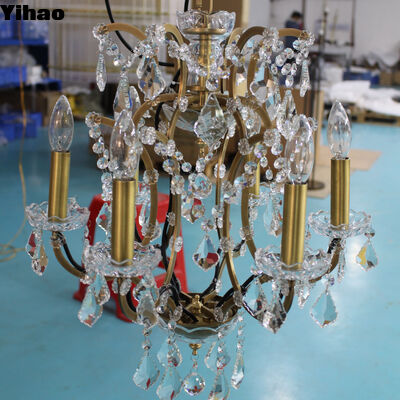acheter Chandelier de luxe en laiton avec 3500K LED blanc chaud pour le salon et le hall d'entrée de l'hôtel fabrication en ligne