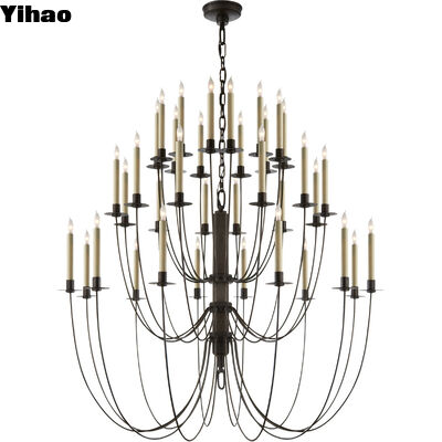 acheter Luxe classique américain 3500K chaud blanc lampadaire réglable hauteur avec 36000 heures de durée de vie pour Villa Hotel Lobby fabrication en ligne