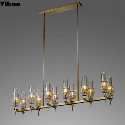 acheter Lumière suspendue en laiton et en verre avec une durée de vie de 50000 heures pour un lustre de luxe moderne fabrication en ligne