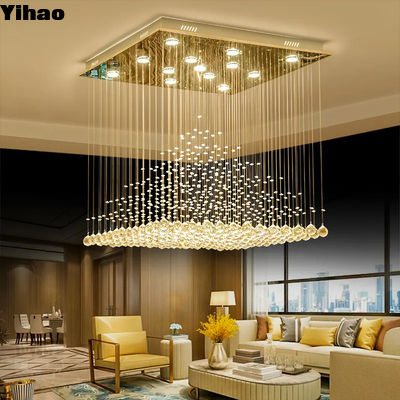 Lumière de plafond de lustre de cristal moderne câblé 82-265 volts