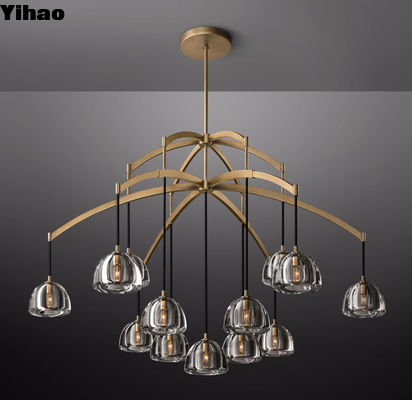 Lustre art déco en nickel / laiton / bronze Vintage 20'10 