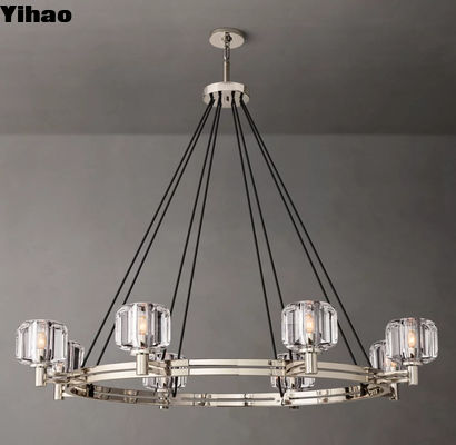 Nickel / laiton / finition en bronze sur mesure monture de plafond de lustre 48 'diamètre 7' H