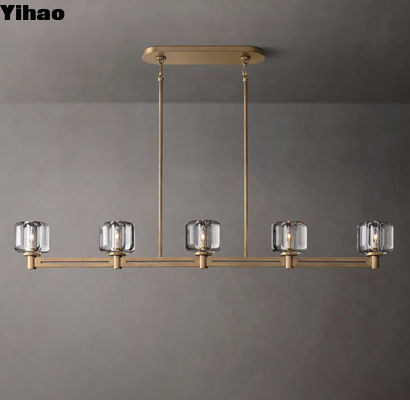 Chandelier linéaire avec ampoules E12