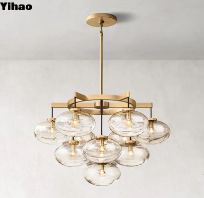ROSH Lustre en verre moderne Cabrette Lustre rond OEM ODM