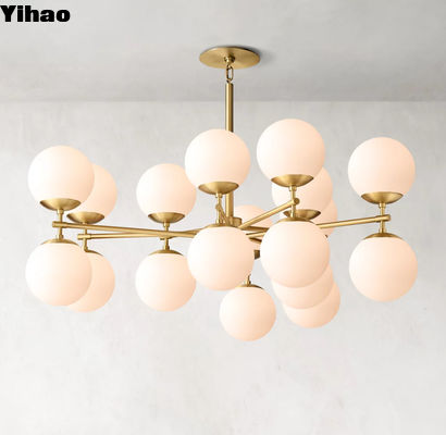 Crystal RH Modern Chandelier chrome finition 8 lumières lampe tasse