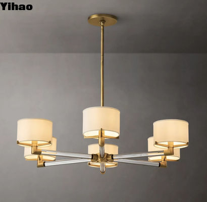 Ligne de cuivre Vintage Chandelier de ferme 6 lumière pour la salle à manger