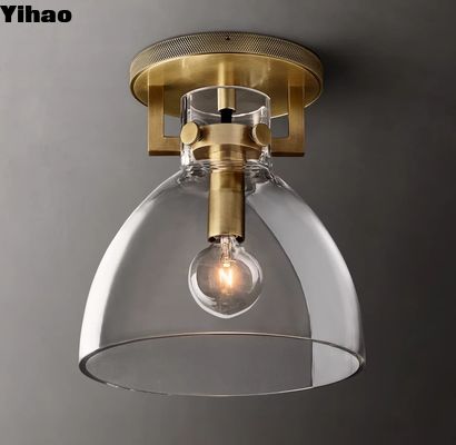 Lumière de plafond de verre en laiton 40W