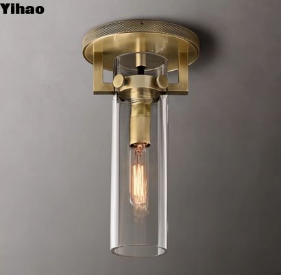 Lumières de plafond de luxe avec cadre en laiton bronzé laqué