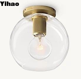 Lumières de plafond de luxe en verre soufflé 40w