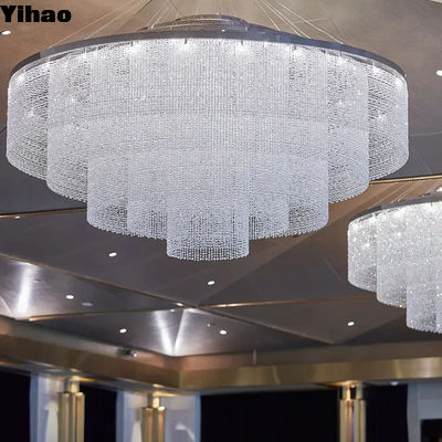 OEM plafond monté grand chandeliers de hall d'hôtel pour les hauts plafonds