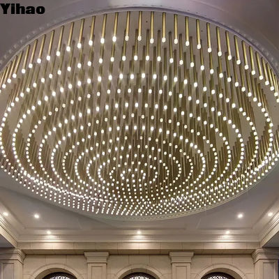 Lumière de luxe de cristal haut de gamme chandeliers modernes pour le hall de l'hôtel 110-240V