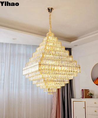 Chandelier en fer suspendu au plafond Chandelier en cristal
