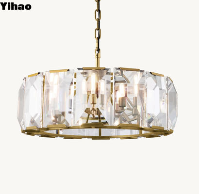 Voltage réglable Ronde goutte à goutte Lumière de verre Accents Lustre pour votre espace