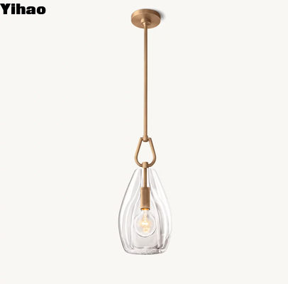Lumière suspendue en cylindre de bronze Contemporaine LED Botaniste