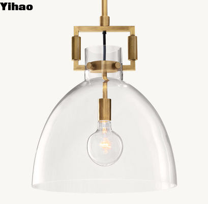 Cylindrique Machiniste Cloche de verre Pendentif 18' 14'