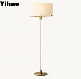 K9 Lampes de sol contemporaines en verre cristallin en acier