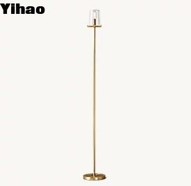 60' H lampe de sol en laiton moderne finition au nickel poli