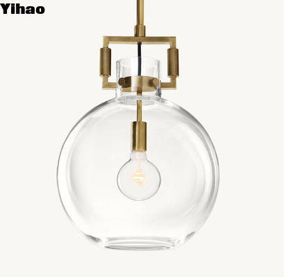 110-240V Pendant suspendu Lumière Machiniste Globe de verre Pendant