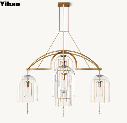 Chandelier à l'aide de câbles, fabriqué sur commande Chandelier rond 61'