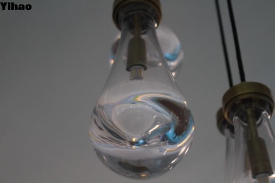 Chandelier en cristal rond pluie avec sept têtes et dimension réglable D 46cm