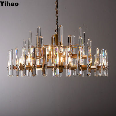 Couleur personnalisable Bloomington rond lustre en laiton cristal Dimension D 120cm x H 53,5cm