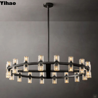 Élégante lustre en cristal chrome de 140 cm de diamètre