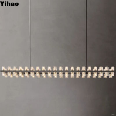Luxe Grand Or Rectangulaire Lumière LED Décor Moderne Chambre de cristal suspendu Pour Chambre à coucher Salon