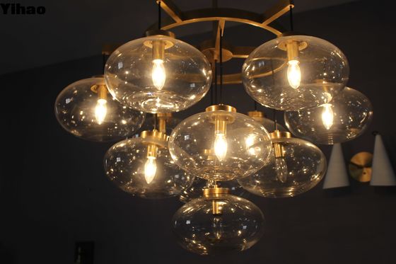 Chandelier à LED de cristal moderne Villa Chandelier à lampe suspendue de cristal décoratif pour salle à manger