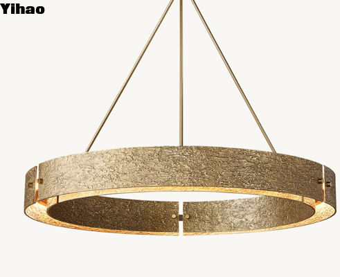 Chandelier à plafond de cristal en chrome poli