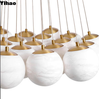 Lumières de pendentif décoratif d'art moderne plafond haut rond Lustre d'hôtel