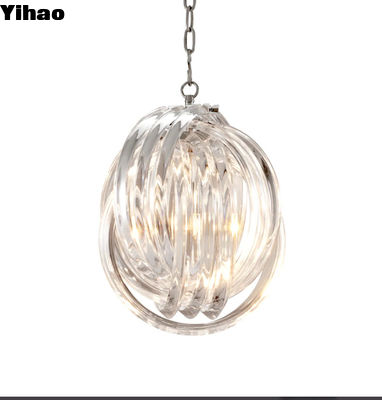Des lampes à suspension LED de style cristallin pour la décoration moderne des chambres et des salons