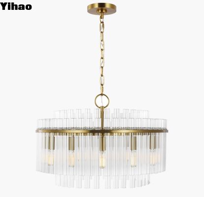 Lumière de suspension en verre à l'allumage moyen