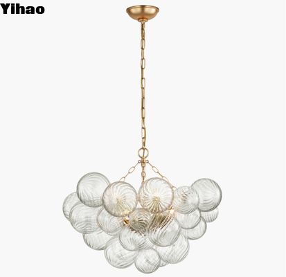 Talia Lampe suspendue en verre à l'échelle du lustre moyen JN 5111